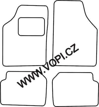Autokoberce Mazda Demio sada bez kufru 1998 - 06/2000 Perfectfit (2819)